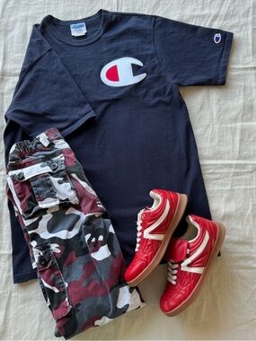 Champion “Big C” Logo Tee Navy Blue Men’s